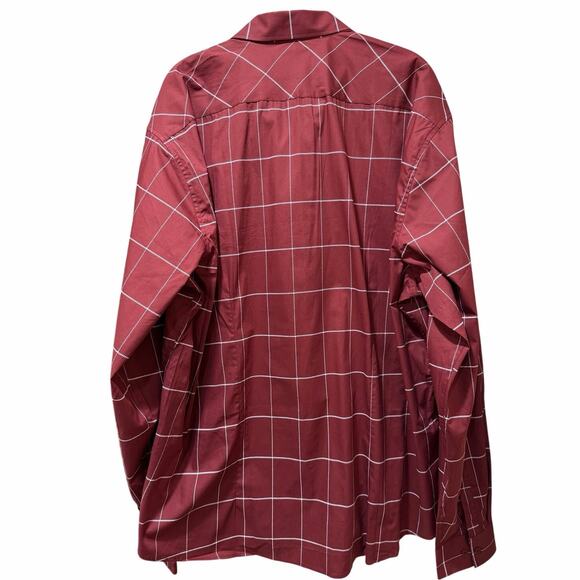 Coofandy Men’s 3XL NWT Windowpane Long Sleeve Button Down Cotton Dress Shirt - Picture 2 of 12